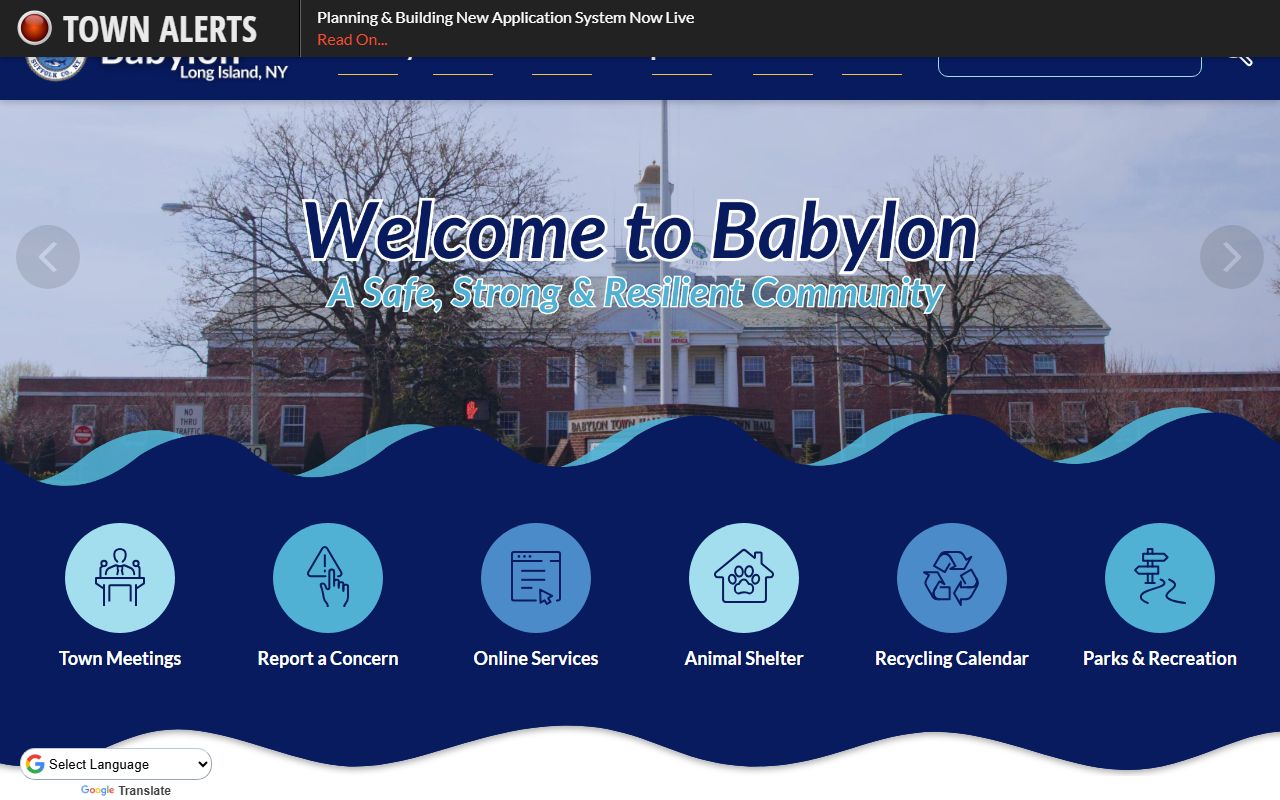 Town of Babylon clerk office for court docket records