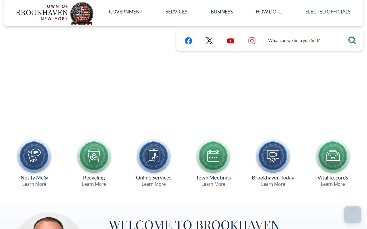 Town of Brookhaven clerk office for court docket records