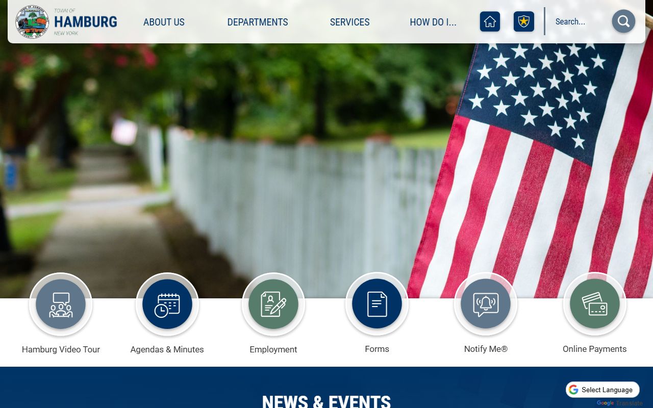 Town of Hamburg clerk website for court docket records