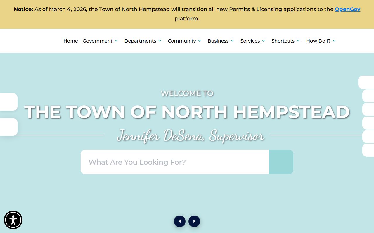 Town of North Hempstead website for court docket records