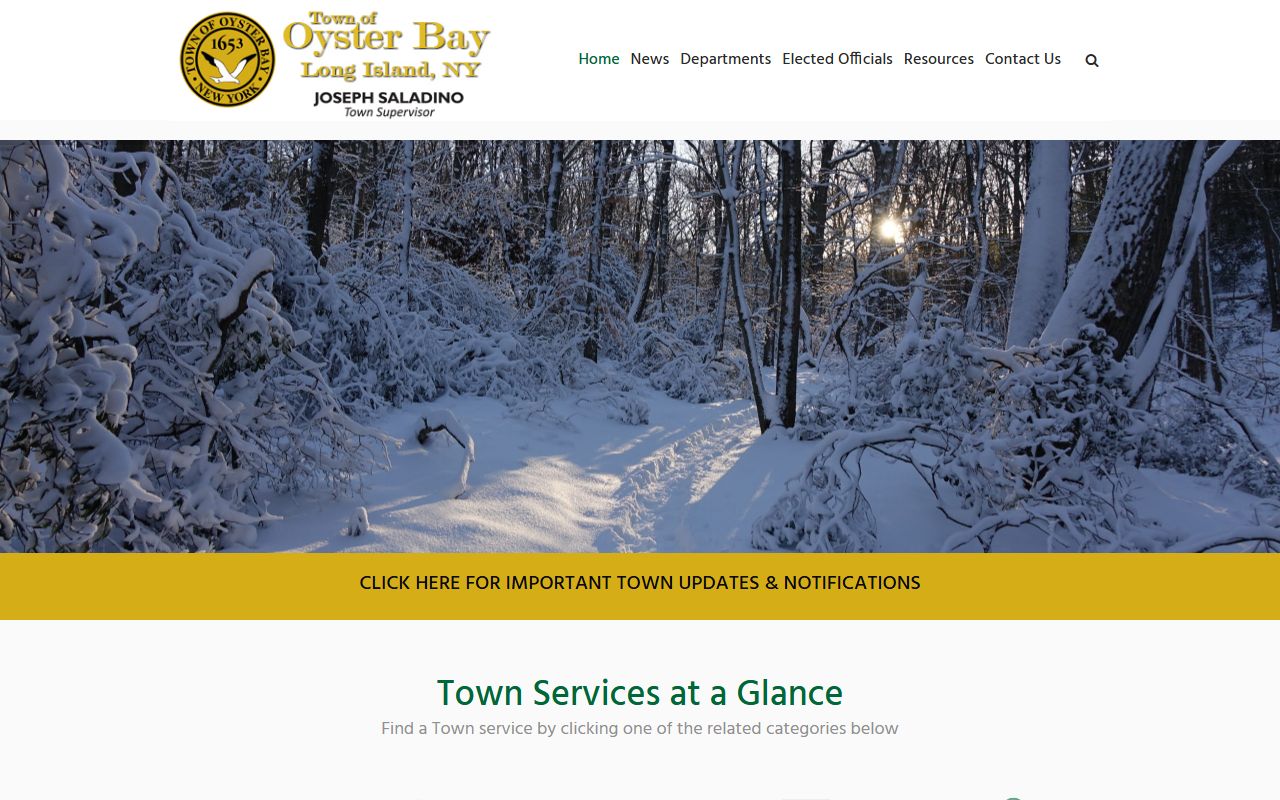 Town of Oyster Bay website for court docket records