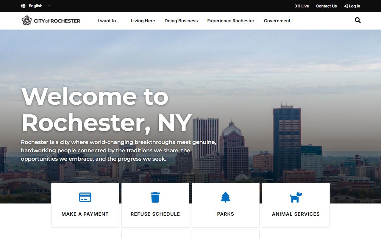 Rochester City Clerk website for court docket records