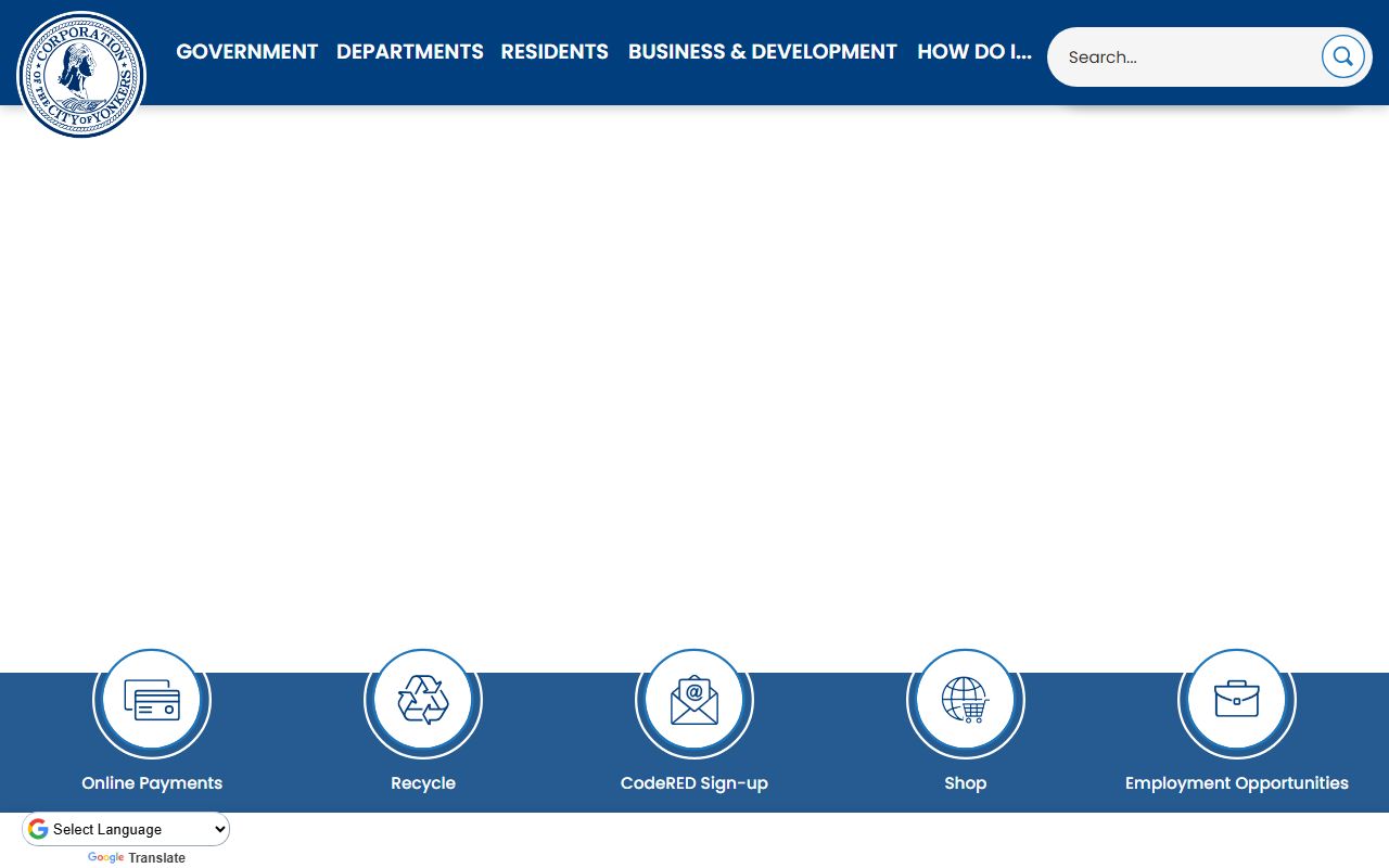 Yonkers City Clerk office website for court docket records