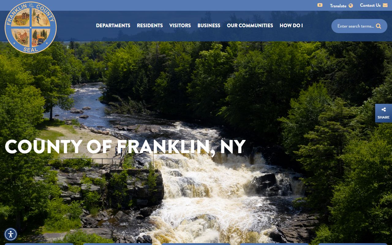 Franklin County government portal for court docket records