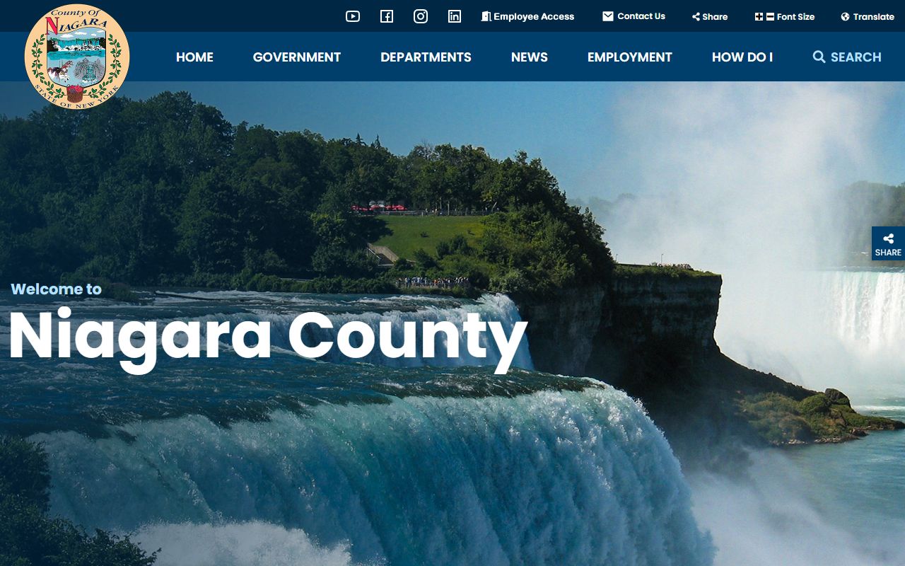 Niagara County government portal for court docket access