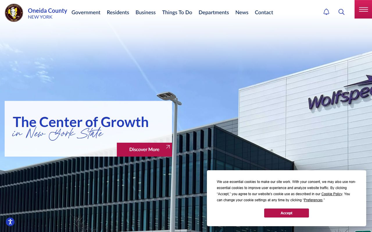 Oneida County government portal for court docket records