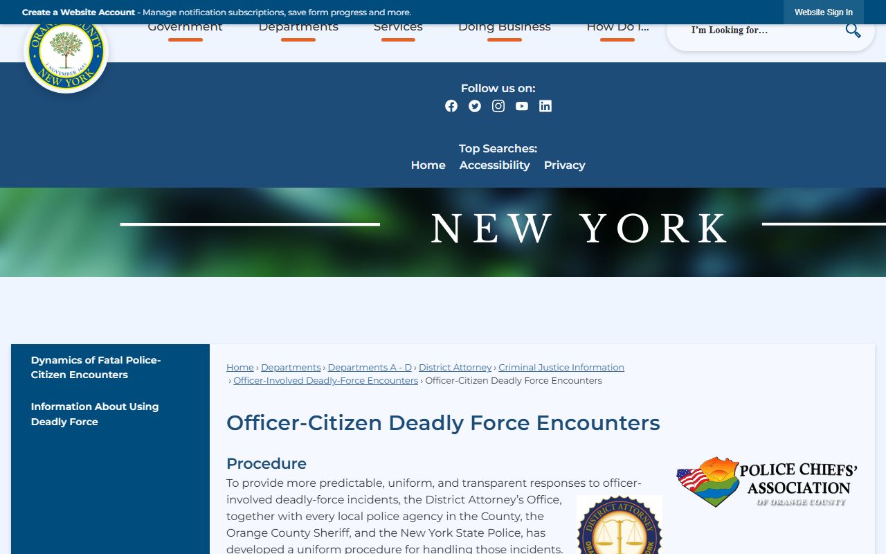 Orange County Clerk court docket records page