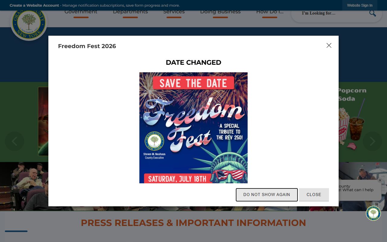 Orange County government portal
