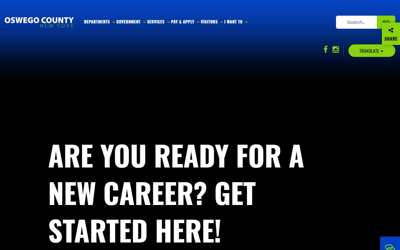 Oswego County government portal for court docket records