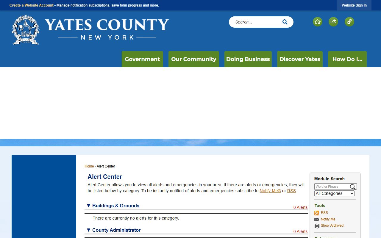 Yates County Clerk office page for court docket records